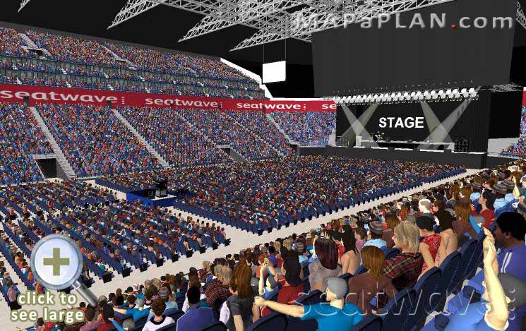 The O2 Arena London seating plan Block 110 Row L Live performance view