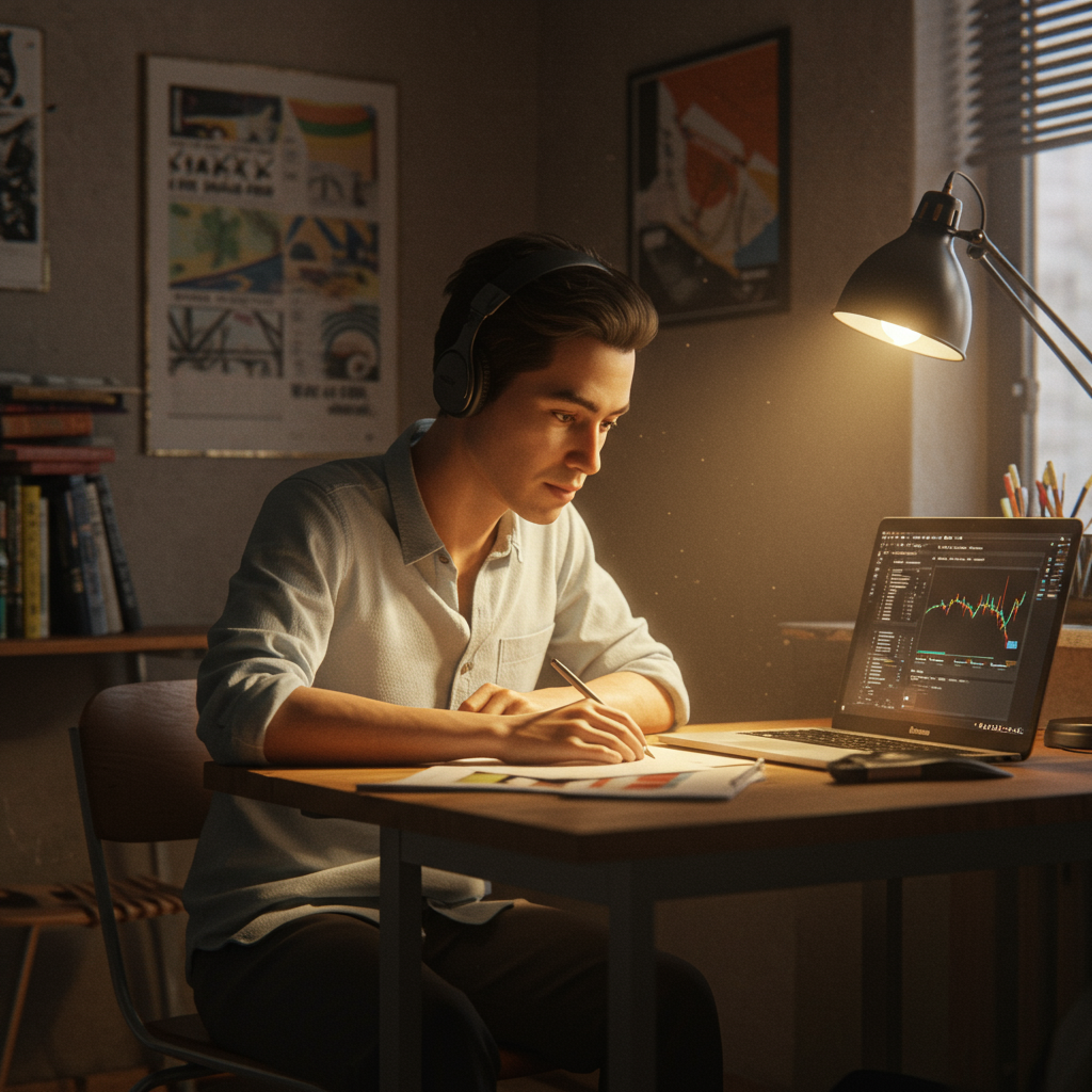 An editor reviewing two video versions side-by-side for A/B testing on a professional editing suite.