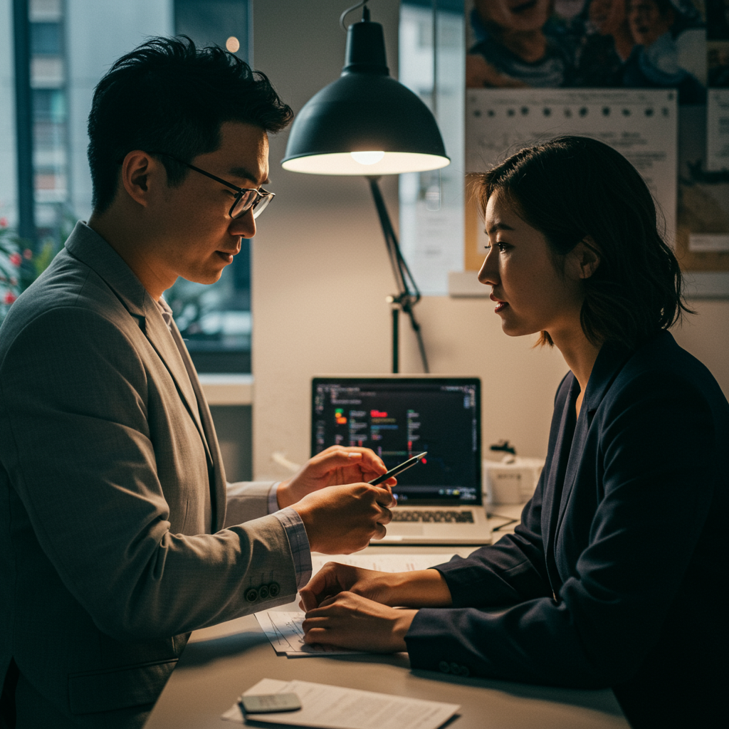 A diverse team engaged in a collaborative meeting, discussing a new operational plan.