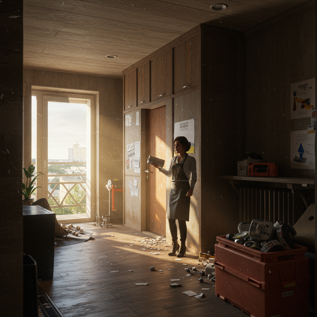 A close-up of a beautifully designed in-room card explaining the hotel's commitment to sustainability and recycling.