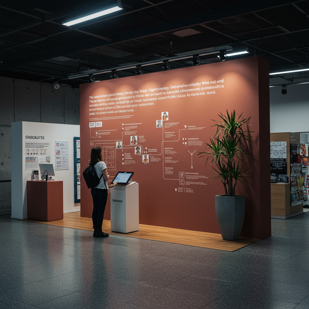 A well-lit and clearly marked modern interior, representing a positive physical environment.