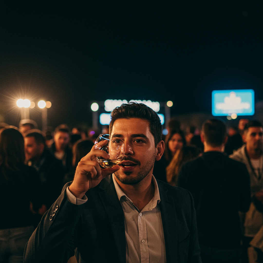 Beverage brand activation at an exclusive event