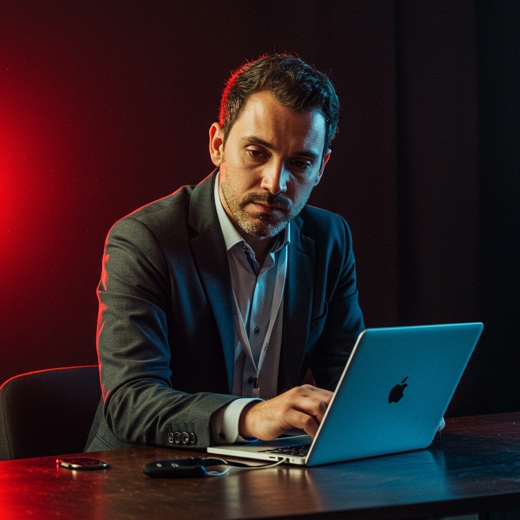 A team of professionals coordinating a hybrid event with screens displaying real-time captions and translations.