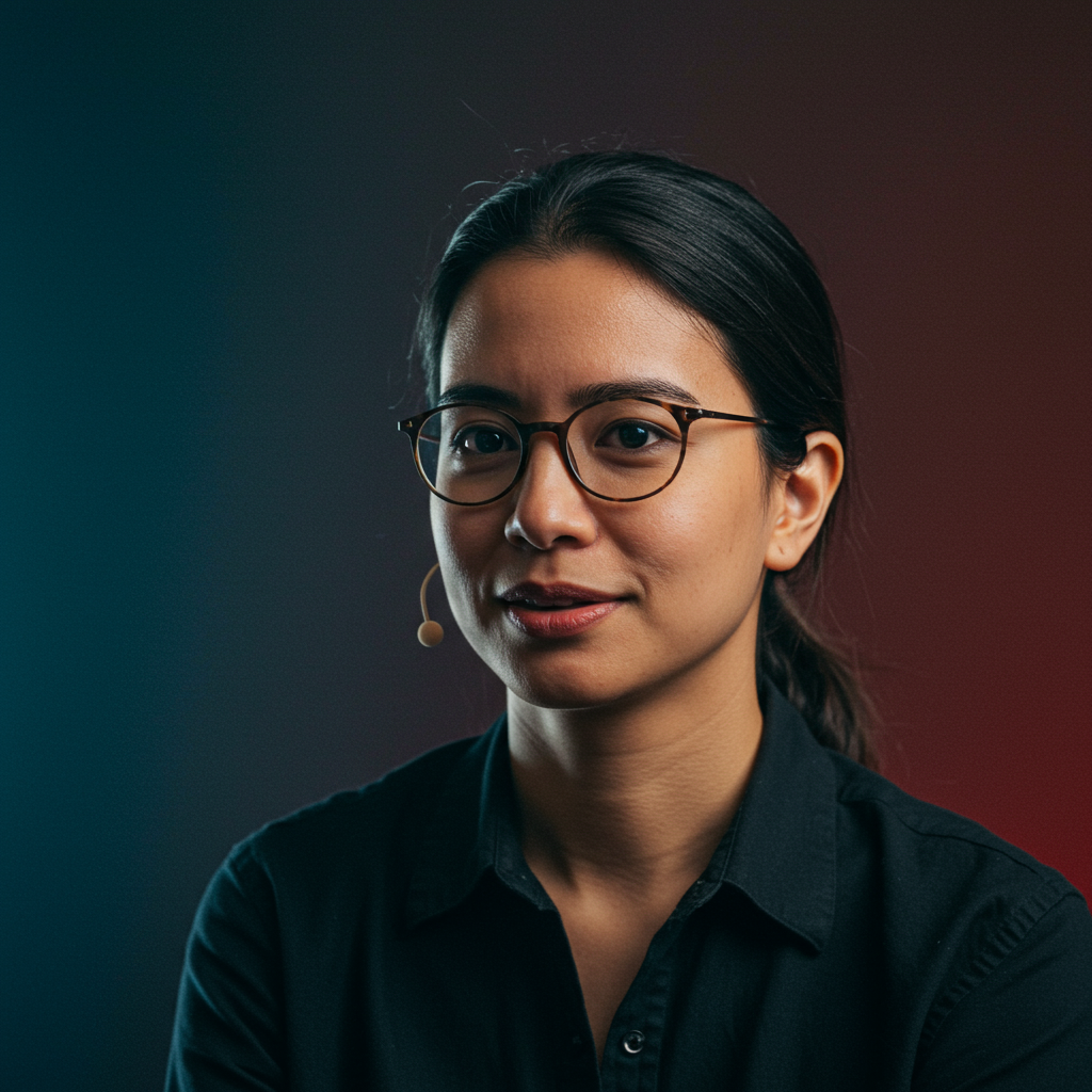 Conceptual diagram of audience interaction tools connecting speakers and audience.