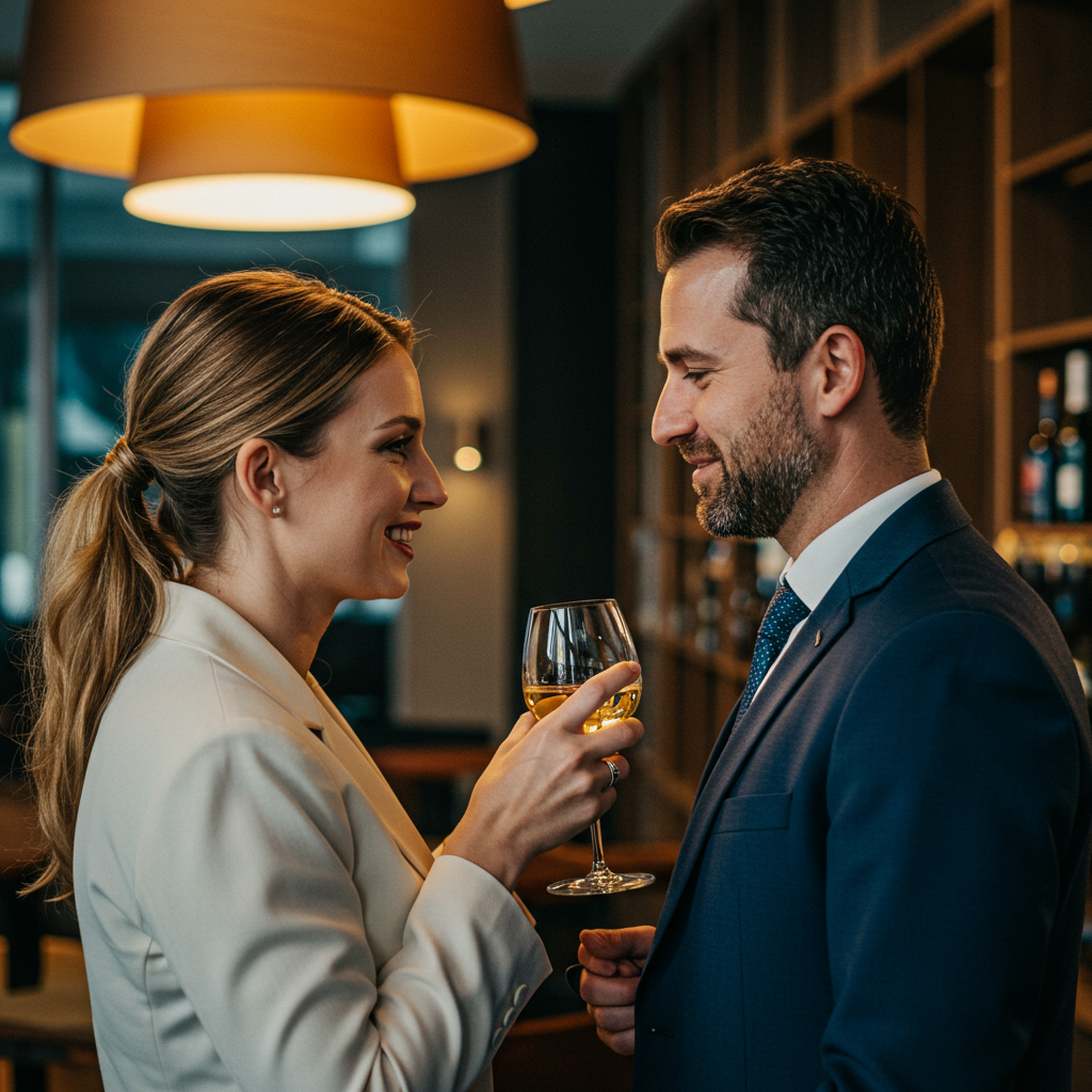 Professional beverage service at a high-level corporate event.