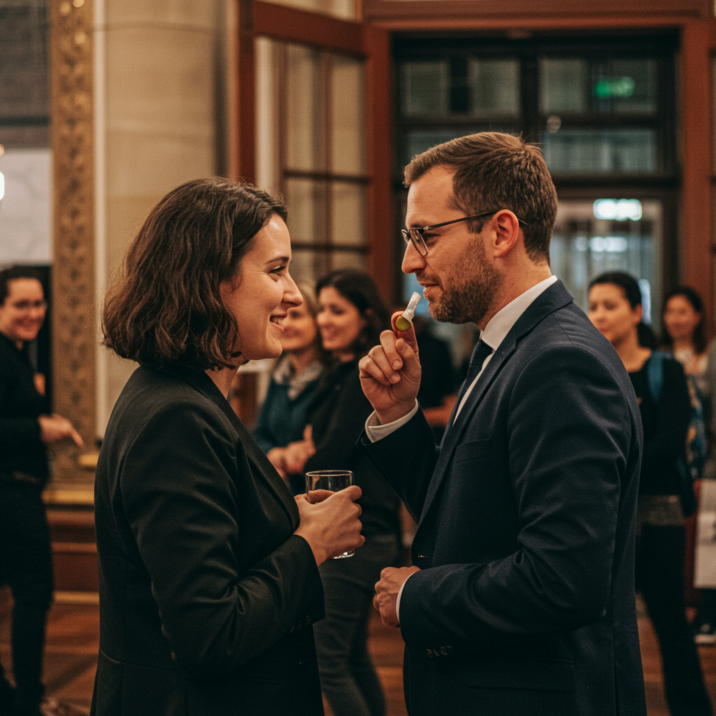 Event professionals at a networking event in London
