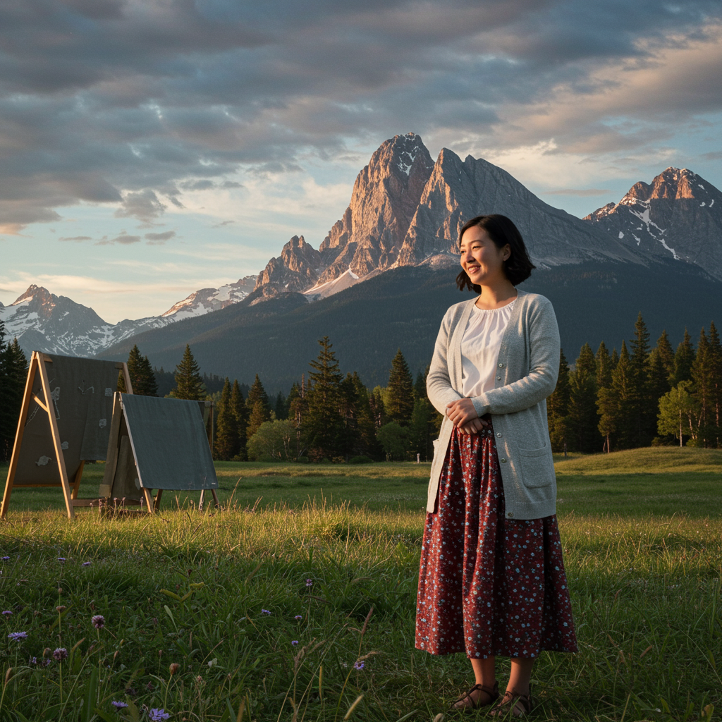 A vibrant event setting in a Canadian city, showcasing a diverse group of attendees networking.