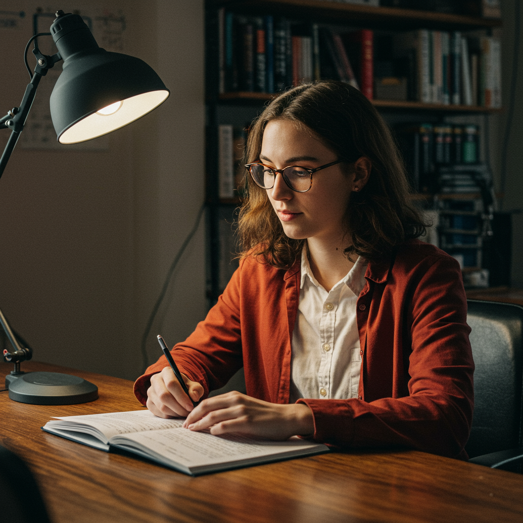 Two professionals collaborating in a modern office, symbolizing the mentoring relationship.