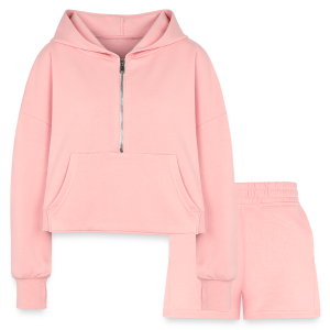 Cropped Hoodie & Jogger Short Set