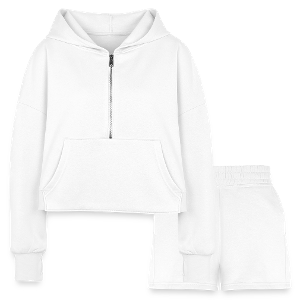 Cropped Hoodie & Jogger Short Set