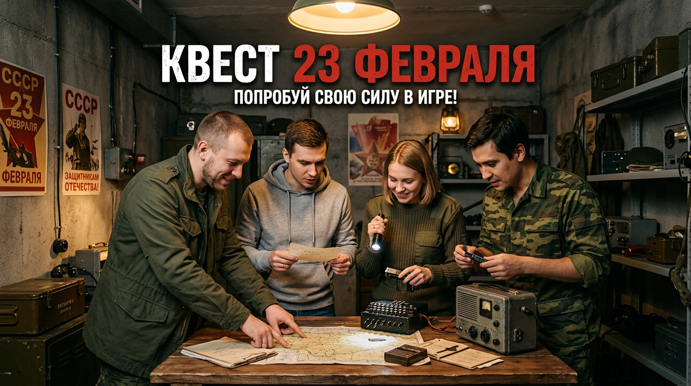 Квест на 23 февраля: идеи для праздника с коллегами