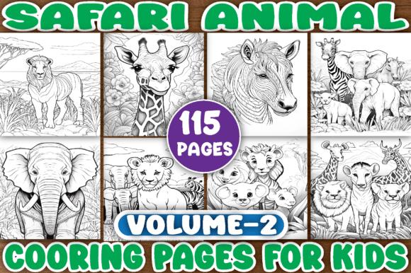 Safari Animal Coloring Book Cover