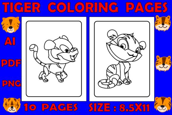 Tiger Coloring Pages Bundle
