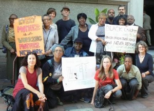Some of the many who came to Superior Court hearing in August, 2013. Carolyn Hill is in blue top with grey jacket. Some of the many who came to Superior Court hearing in August, 2013. Carolyn Hill is in blue top with grey jacket.