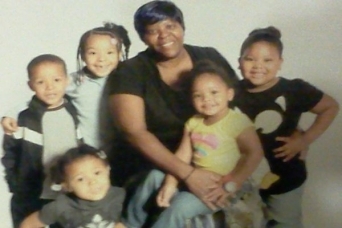 Carolyn Hill and her grandchildren