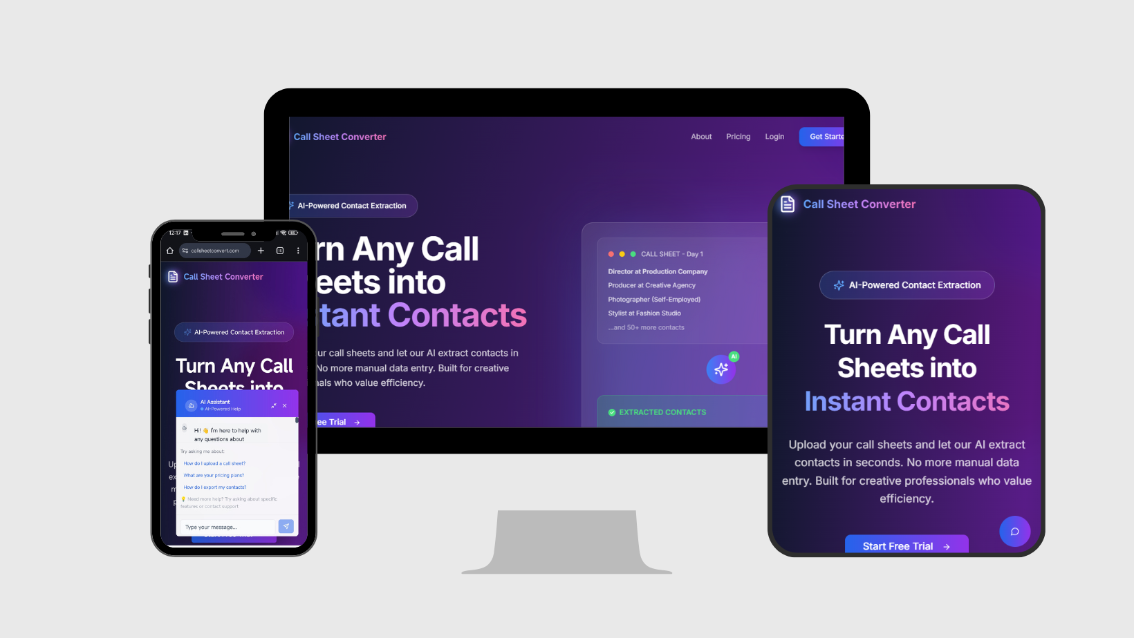 CallsSheet Converter