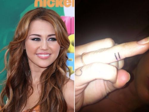 Miley-Cyrus-equal-sign-finger-tattoo