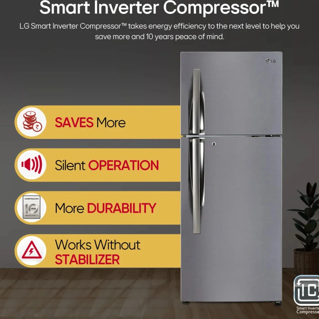 LG GL-I292RPZY 242 L 2 Star Double Door Refrigerator