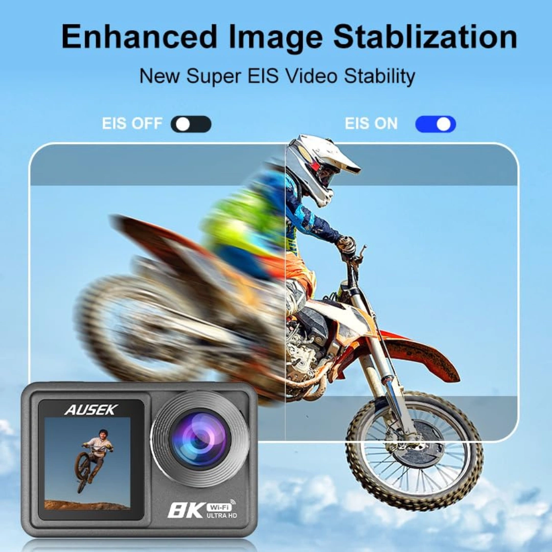 AUSEK 8K Pro 50MP Action Camera
