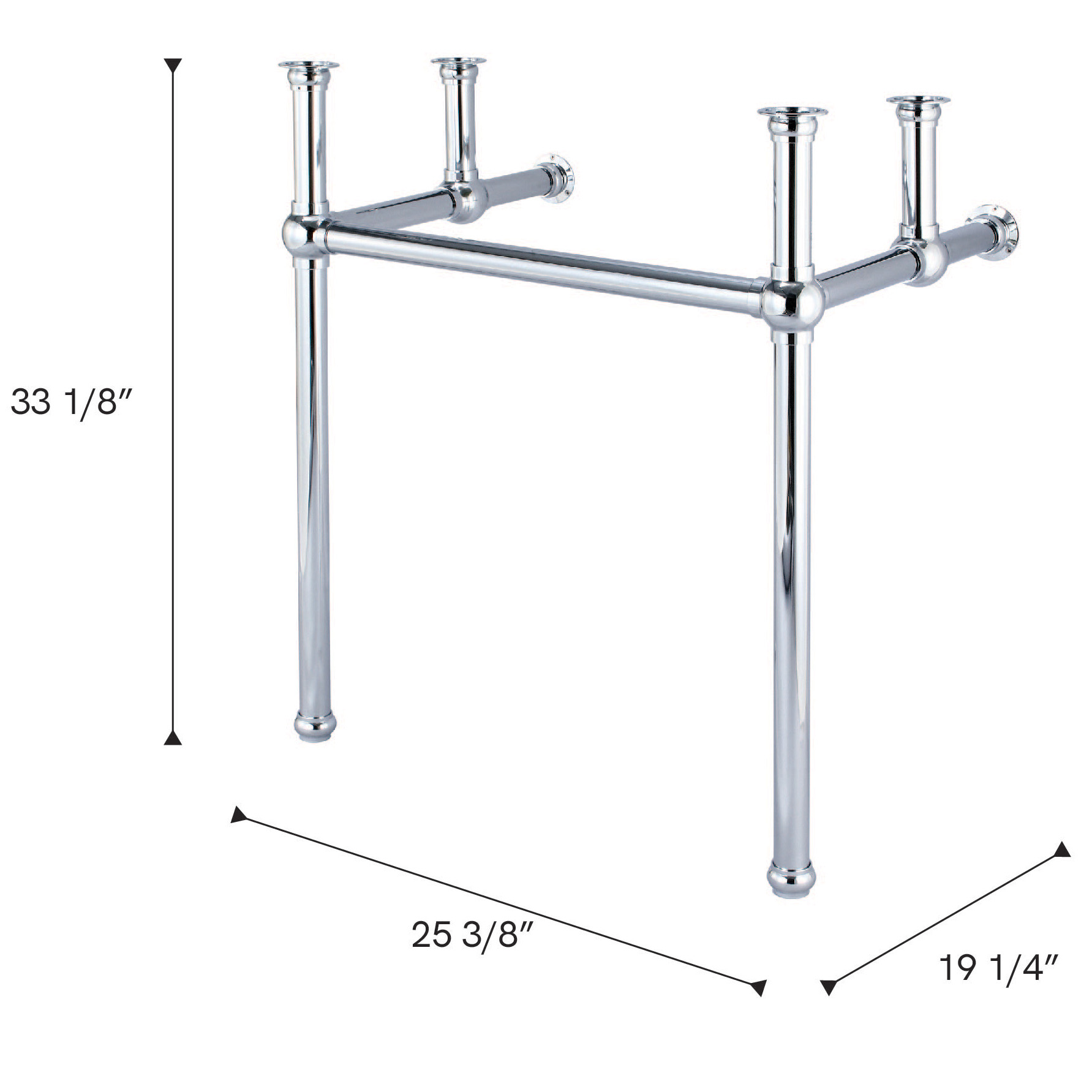 Embassy 30 In. W. Single Wash Stand Only in Matte Black Finish