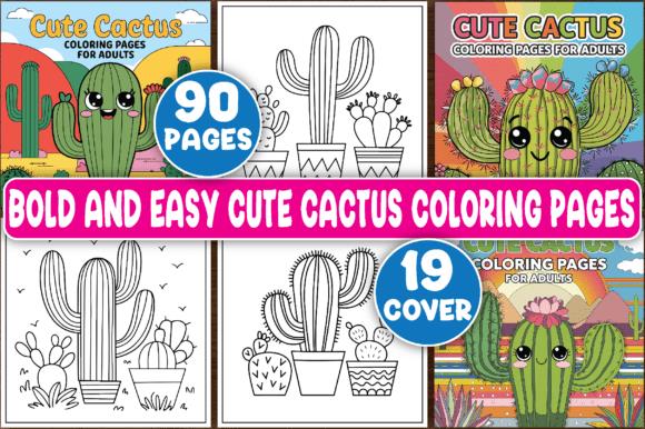 Cute Cactus Coloring Book Cover