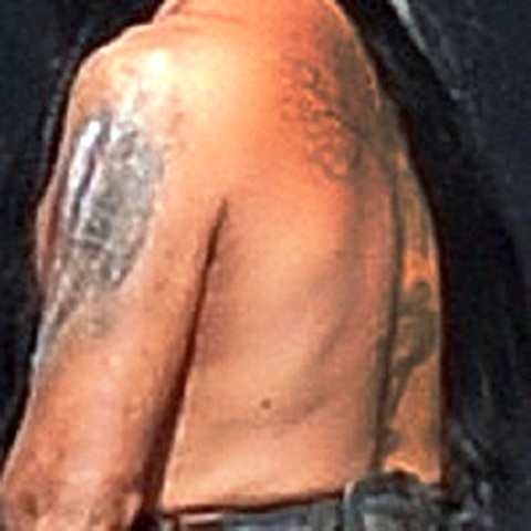 Johnny Depp tattoo Les Fleurs du Mal