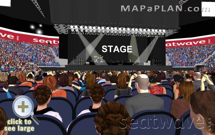 The O2 Arena London seating plan Block B1 Row F Interactive view