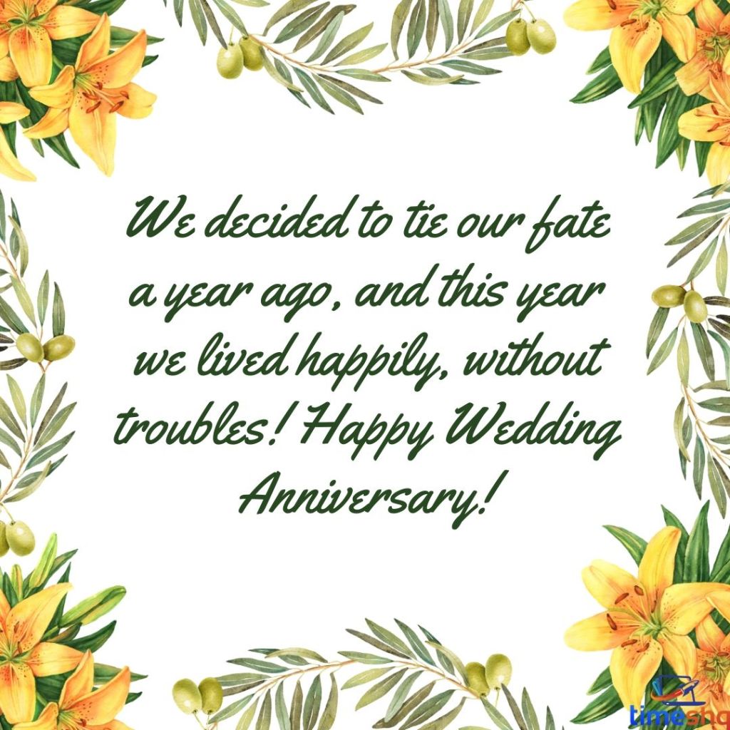 1st Wedding Anniversary Status