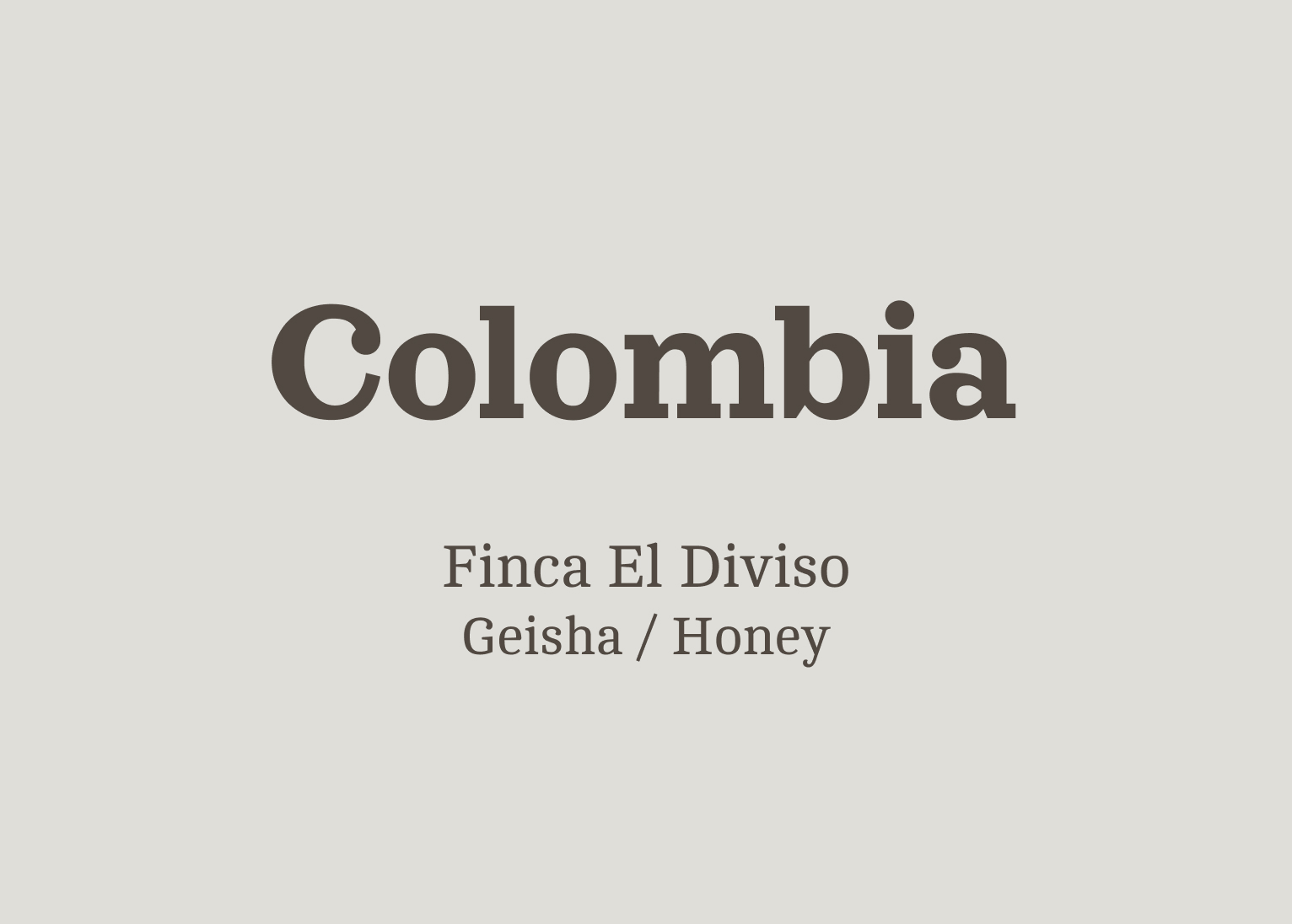 Colombia Finca El Diviso Geisha Honey