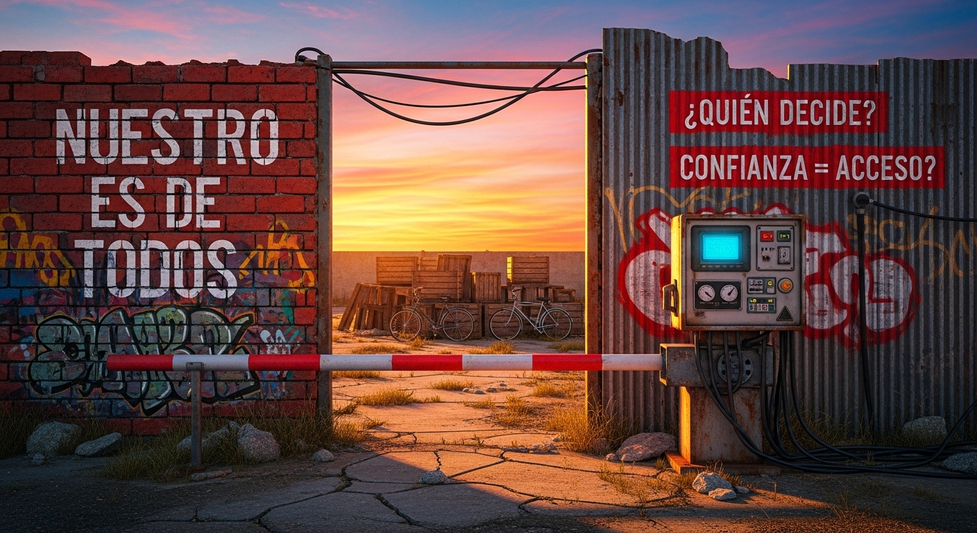 Robot Maqueen junto a una barrera construida con un servomotor.