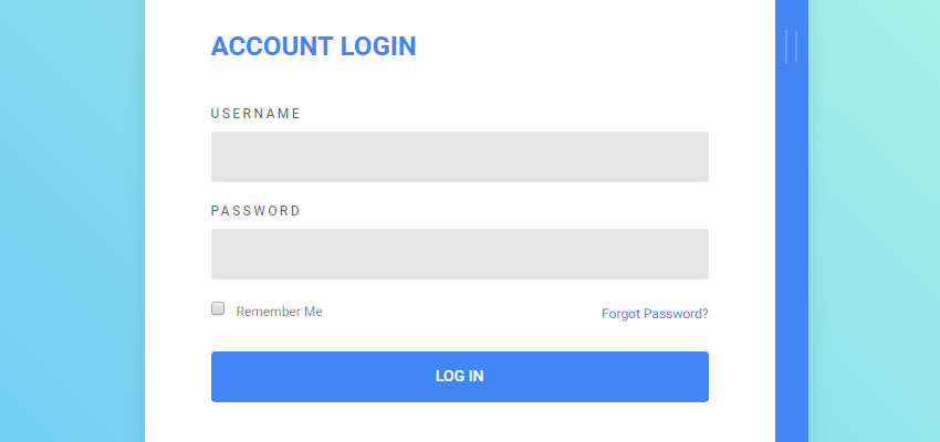 Dropium - Login screen