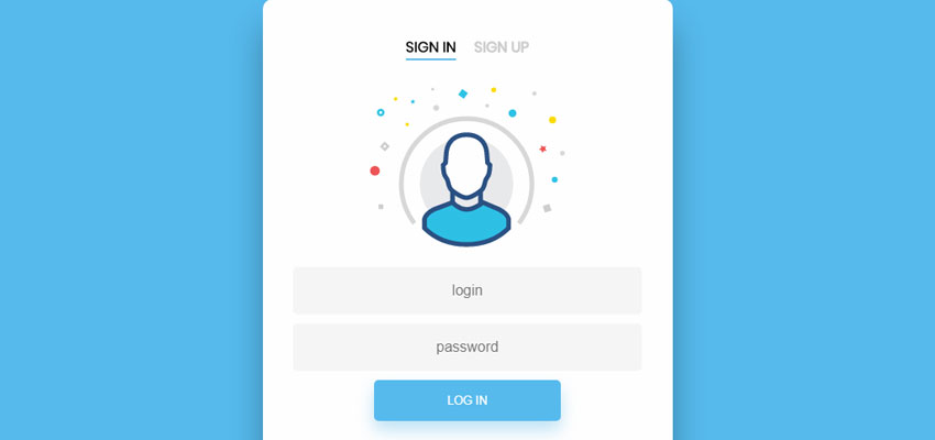Pure CSS3 Login Form
