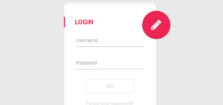 Material Login Form