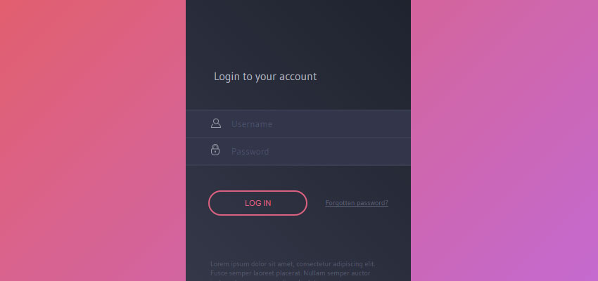 Login Box Concept