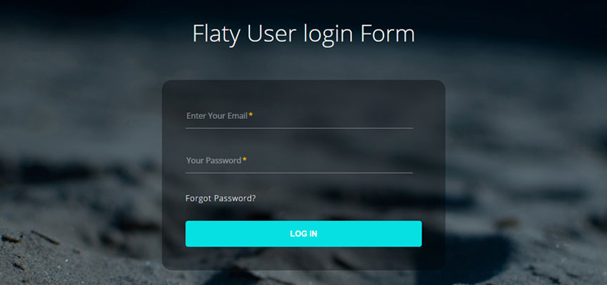 Flaty User login Form