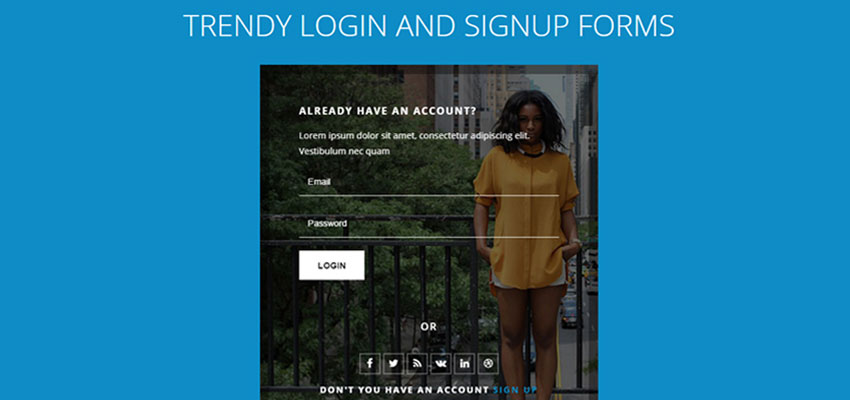 Trendy Login and Signup Forms