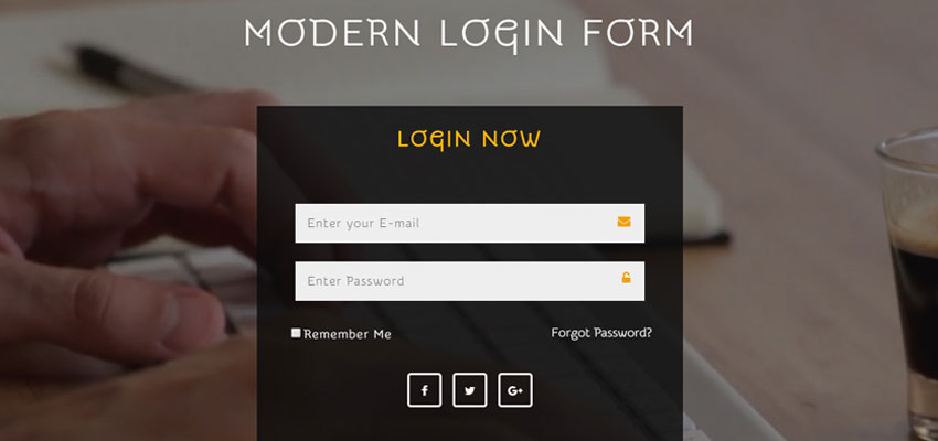 Modern Login Form