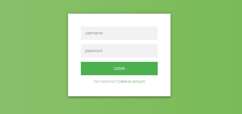 Flat HTML5/CSS3 Login Form