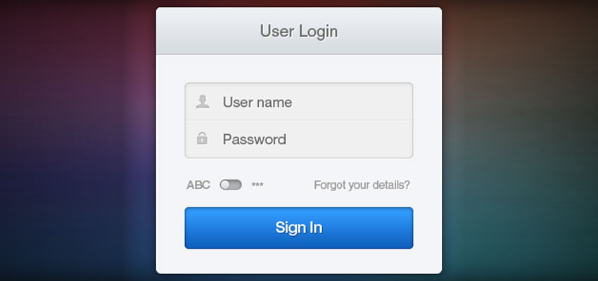 Light Login Form - Freebie