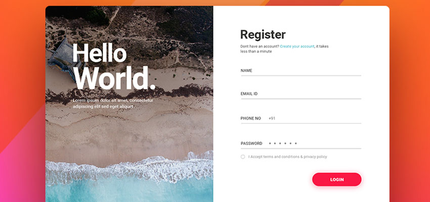 Free Login Screen UI For Mobile And Desktop