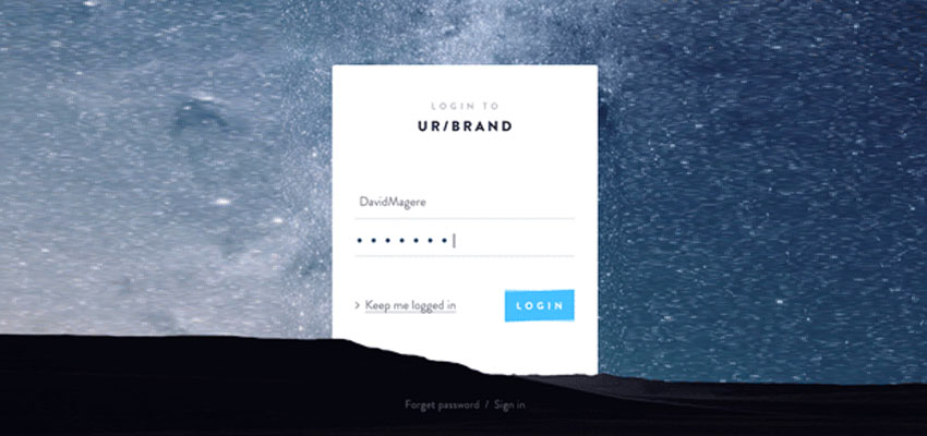 Login page Idea - Free PSD