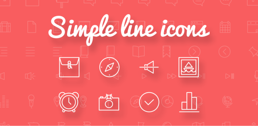 Simple Line Icons - 100+ free icons (Ai, Eps, Svg, Psd)