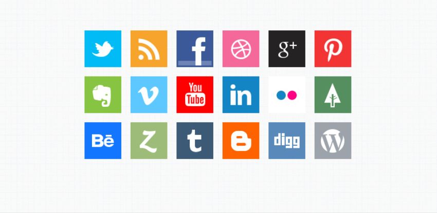 MINIMAL SOCIAL MEDIA ICONS