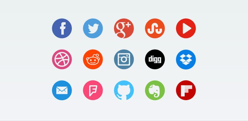 Round Social Icons