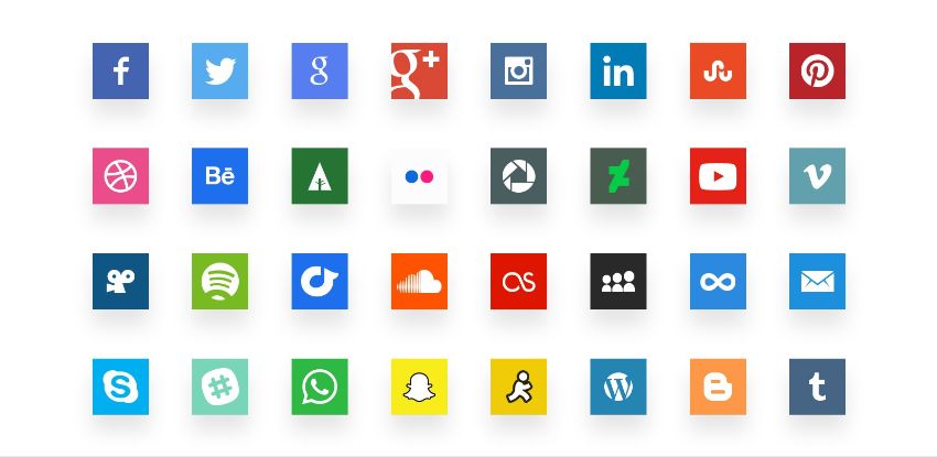 Simple Social Media Icons