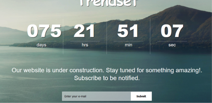 Free Coming Soon Responsive Web Template – Trendset