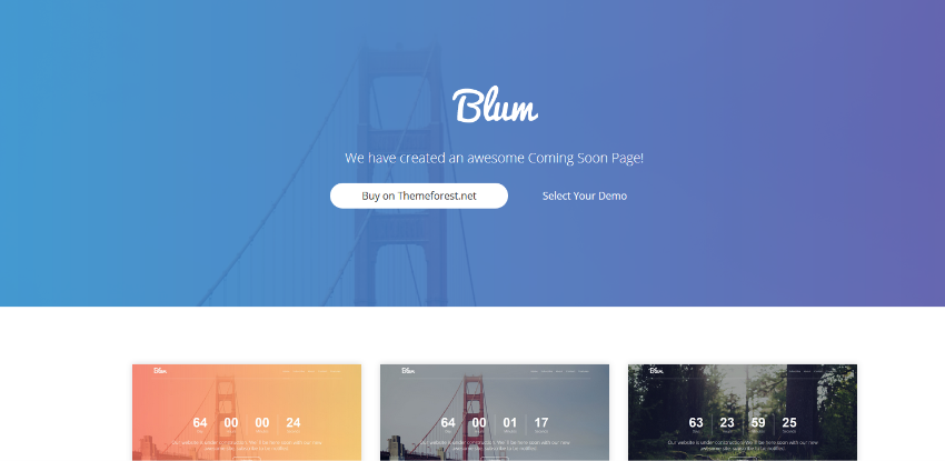 InTime - Responsive Coming Soon Template