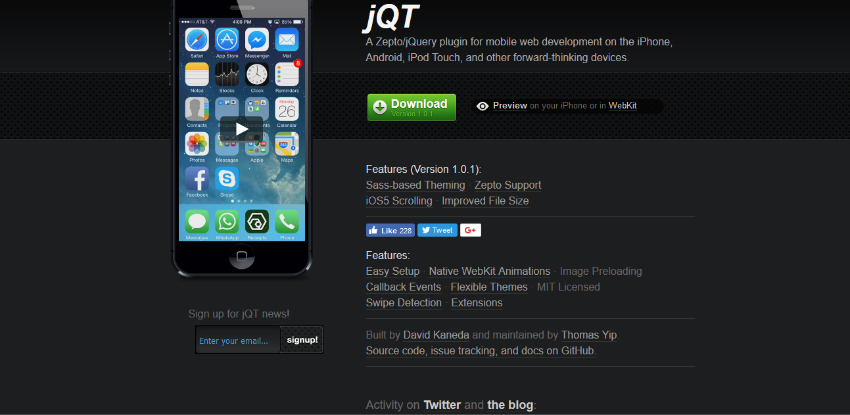 jQTouch