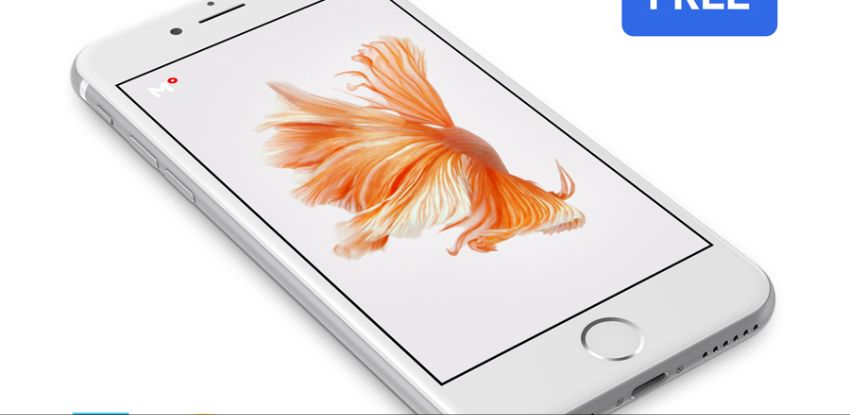Free iPhone 7 Silver mockup