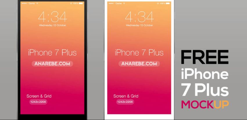 Free iPhone 7 Plus Mockup Download
